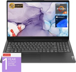 Lenovo Computadora portátil V15, pantalla FHD de 15.6 pulgadas, procesador AMD Ryzen 5 5500U Hexa-core (Beat Intel i7-1065G7), 16 GB de RAM, SSD de 512 GB, HDMI, RJ45, teclado numérico, Wi-Fi, Windows
